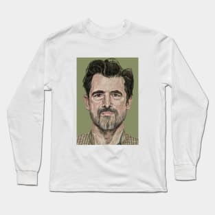 Claes Bang - colour cross-hatch portrait Long Sleeve T-Shirt